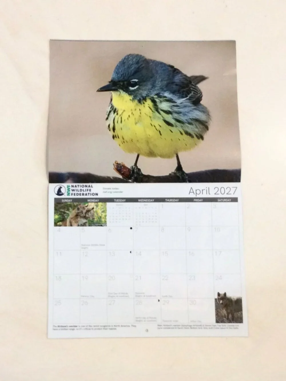 National Wildlife Federation 2026-2027 18-Month Calendar